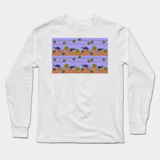 Aboriginal Art - Kangaroo Dreaming Long Sleeve T-Shirt